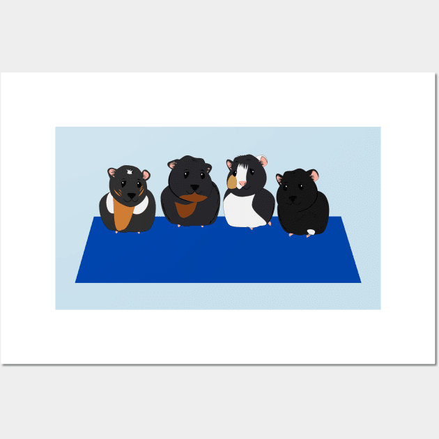 Guinea pig family Wall Art by Aurealis